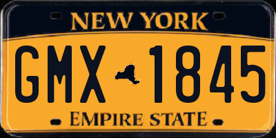 NY license plate GMX1845