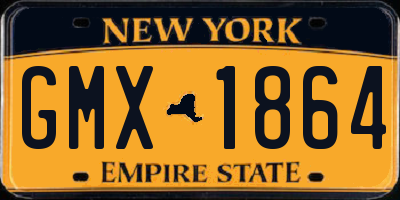 NY license plate GMX1864