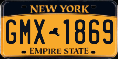 NY license plate GMX1869