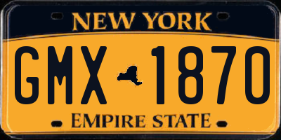 NY license plate GMX1870