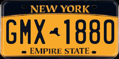 NY license plate GMX1880