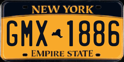 NY license plate GMX1886