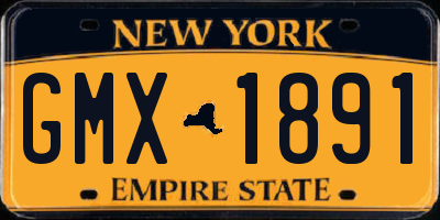 NY license plate GMX1891