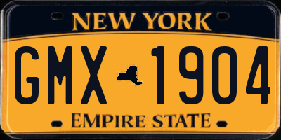 NY license plate GMX1904