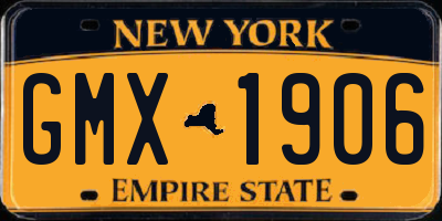 NY license plate GMX1906