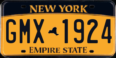 NY license plate GMX1924