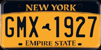 NY license plate GMX1927