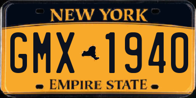 NY license plate GMX1940