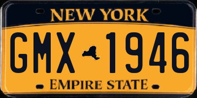 NY license plate GMX1946