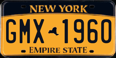 NY license plate GMX1960