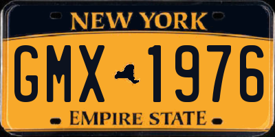 NY license plate GMX1976