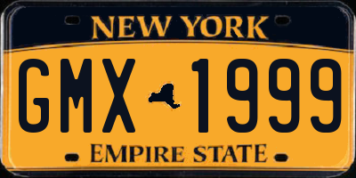 NY license plate GMX1999