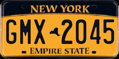 NY license plate GMX2045