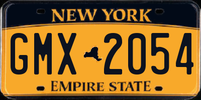 NY license plate GMX2054
