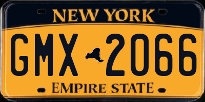NY license plate GMX2066