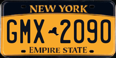NY license plate GMX2090