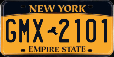 NY license plate GMX2101