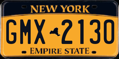 NY license plate GMX2130
