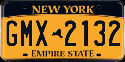 NY license plate GMX2132