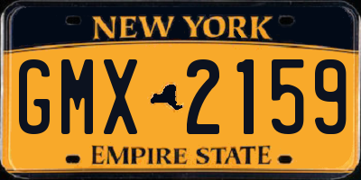 NY license plate GMX2159