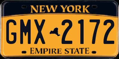 NY license plate GMX2172