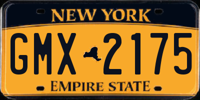 NY license plate GMX2175