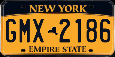 NY license plate GMX2186