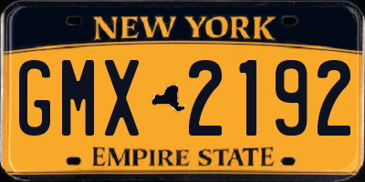 NY license plate GMX2192