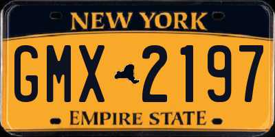 NY license plate GMX2197
