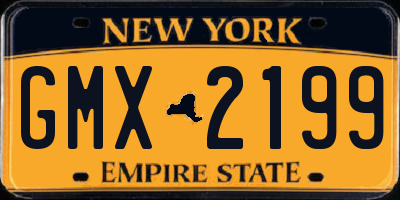 NY license plate GMX2199
