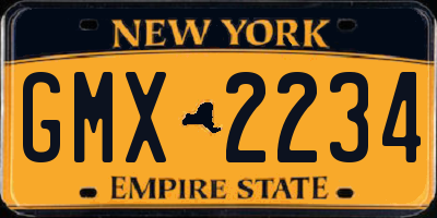 NY license plate GMX2234