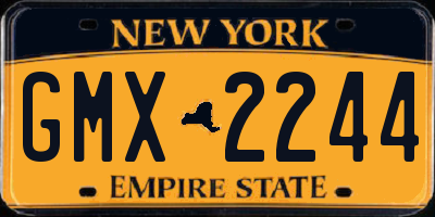 NY license plate GMX2244