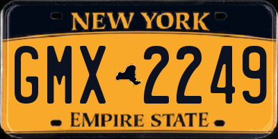 NY license plate GMX2249