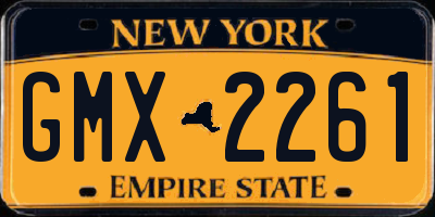 NY license plate GMX2261