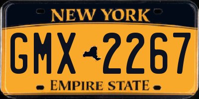 NY license plate GMX2267