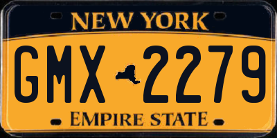 NY license plate GMX2279