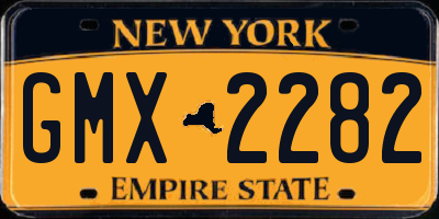 NY license plate GMX2282