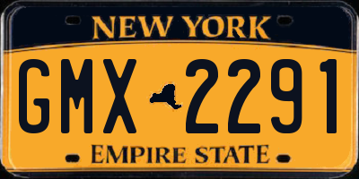 NY license plate GMX2291