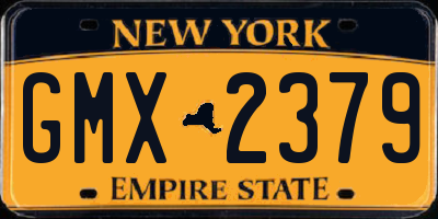 NY license plate GMX2379