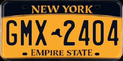 NY license plate GMX2404