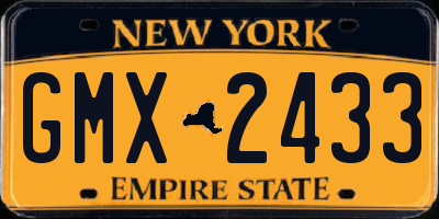 NY license plate GMX2433