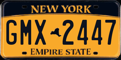 NY license plate GMX2447