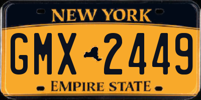 NY license plate GMX2449