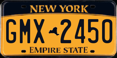 NY license plate GMX2450