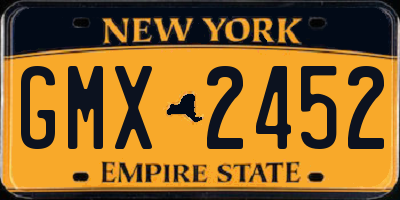 NY license plate GMX2452