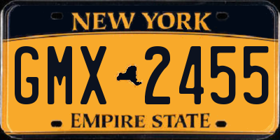 NY license plate GMX2455