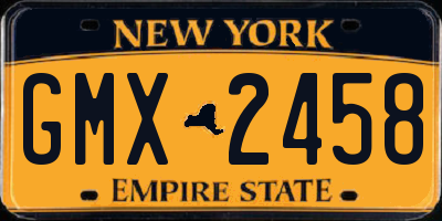 NY license plate GMX2458