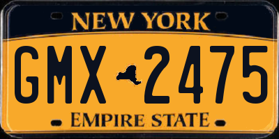 NY license plate GMX2475