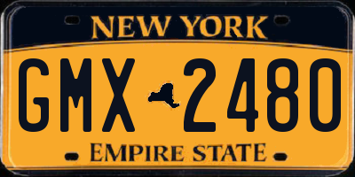NY license plate GMX2480