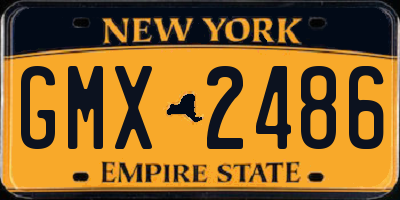 NY license plate GMX2486